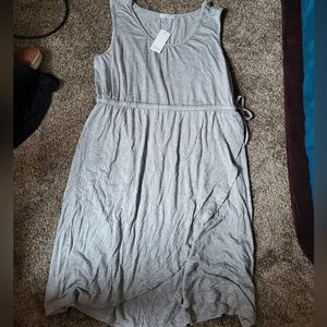 Grey cotton nursing dress